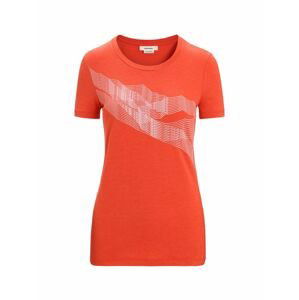 ICEBREAKER Wmns Central Classic SS Tee St Anton, Vibrant Earth velikost: M