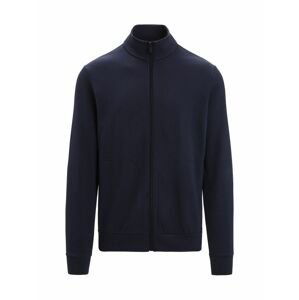 ICEBREAKER Mens Central Classic LS Zip, Midnight Navy velikost: M