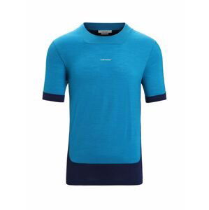 ICEBREAKER Mens ZoneKnit SS Tee, Geo Blue/Royal Navy velikost: L