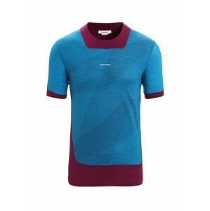 ICEBREAKER Mens ZoneKnit™ SS Tee GEODETIC, Geo Blue/Go Berry/Aop velikost: S