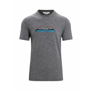 ICEBREAKER Mens Tech Lite II SS Tee Ski Fields, Gritstone Heather velikost: M