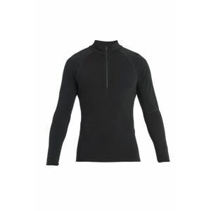 ICEBREAKER Mens 300 MerinoFine Polar LS Half Zip, Black velikost: M