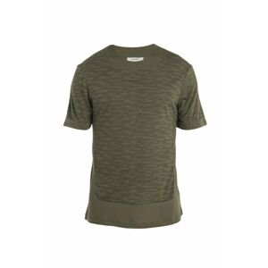 ICEBREAKER Mens Merino 125 ZoneKnit SS Tee IB Topo, Loden/Loden Dk/Aop velikost: M