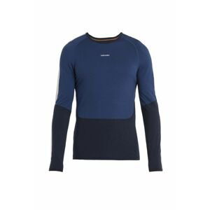 ICEBREAKER Mens Merino 200 Sonebula LS Crewe, Mid Navy/Royal Navy/Snow velikost: XL