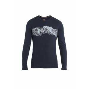 ICEBREAKER Mens Merino 200 Oasis LS Crewe Remarkables, Midnight Navy velikost: L