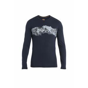 ICEBREAKER Mens Merino 200 Oasis LS Crewe Remarkables, Midnight Navy velikost: S