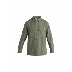 ICEBREAKER Mens Merino 200 Dawnder LS Flannel Shirt, Loden velikost: XL