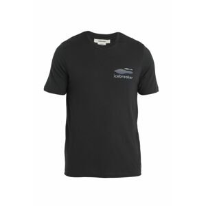 ICEBREAKER Mens Merino 150 Tech Lite II SS Tee Aotearoa, Black velikost: L