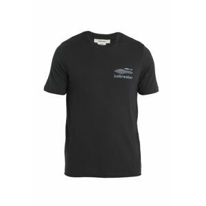 ICEBREAKER Mens Merino 150 Tech Lite II SS Tee Aotearoa, Black velikost: S