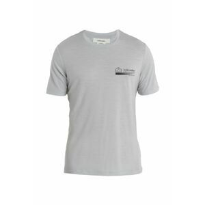 ICEBREAKER Mens Merino 150 Tech Lite II SS Tee Mountain, Ether velikost: S