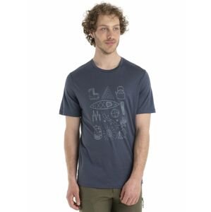 ICEBREAKER Mens Merino 150 Tech Lite II SS Tee Camp Essen, Graphite velikost: L