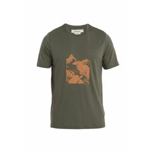 ICEBREAKER Mens Merino 150 Tech Lite II SS Tee Peak Grid, Loden velikost: L