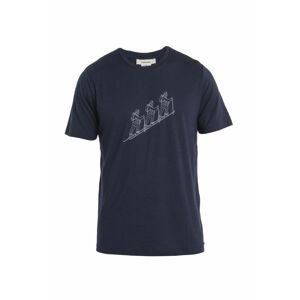 ICEBREAKER Mens Merino 150 Tech Lite II SS Tee Natural Sk, Midnight Navy velikost: L