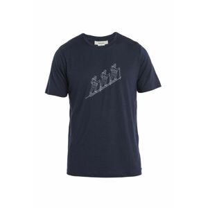 ICEBREAKER Mens Merino 150 Tech Lite II SS Tee Natural Sk, Midnight Navy velikost: XXL