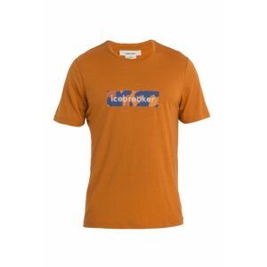 ICEBREAKER Mens Merino 150 Tech Lite II SS Tee Natural Shades Logo, Earth velikost: S