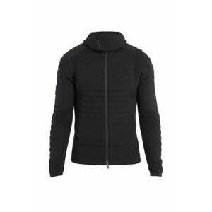 ICEBREAKER Mens Merino ZoneKnit Explore LS Zip Hoodie, Black velikost: S