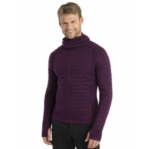 ICEBREAKER Mens Merino ZoneKnit Explore LS Zip Hoodie, Nightshade velikost: L