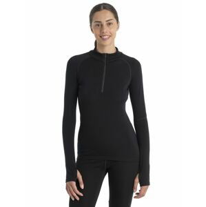 ICEBREAKER Wmns 300 MerinoFinePolar LS Half Zip, Black velikost: M