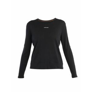 ICEBREAKER Wmns Merino 125 ZoneKnit Energy Wind LS T-Shirt, Black velikost: M