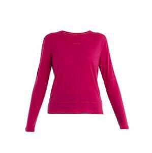 ICEBREAKER Wmns Merino 125 ZoneKnit Energy Wind LS T-Shirt, Electron Pink velikost: M