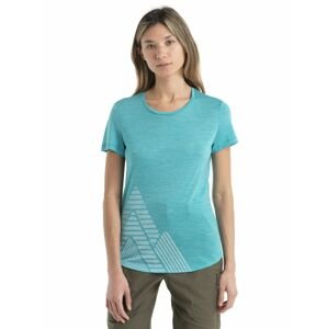 ICEBREAKER Wmns Merino 125 Cool-Lite Sphere II SS T PeakQ, Flux Green Heather velikost: S