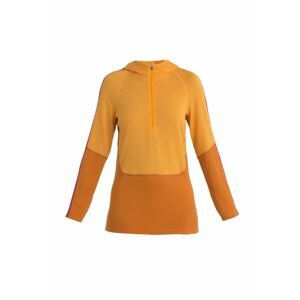 ICEBREAKER Wmns Merino 200 Sonebula LS Half Zip Hood, Earth/Solar/Electron Pink velikost: M