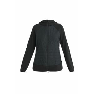 ICEBREAKER Wmns Merino Quantum Hybrid LS Zip Hoodie, Black velikost: L