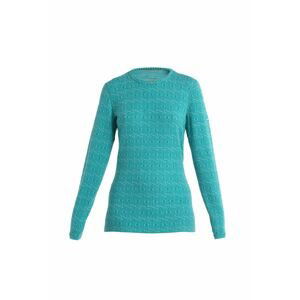 ICEBREAKER Wmns Merino 260 Vertex LS Crewe Herenga, Flux Green/Snow/J velikost: M