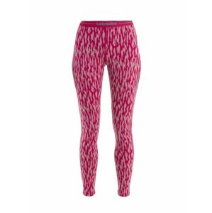 ICEBREAKER Wmns Merino 260 Vertex Legging Macro Forms, Crystal/Electron Pink/J velikost: XS