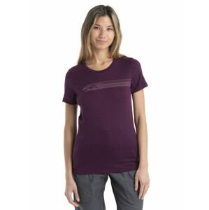 ICEBREAKER Wmns Merino 150 Tech Lite II SS T CampingLines, Nightshade velikost: XS