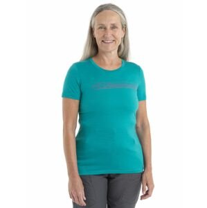 ICEBREAKER Wmns Merino 150 Tech Lite II SS T CampingLines, Flux Green velikost: XS