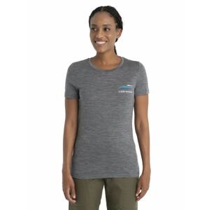 ICEBREAKER Wmns Merino 150 Tech Lite II SS Tee Aotearoa, Gritstone Heather velikost: M