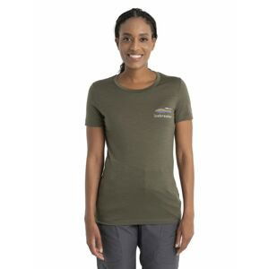 ICEBREAKER Wmns Merino 150 Tech Lite II SS Tee Aotearoa, Loden velikost: L