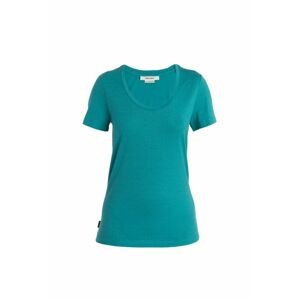 ICEBREAKER Wmns Merino 150 Tech Lite II SS Scp T Herenga, Flux Green/Dk Flux/Aop velikost: L