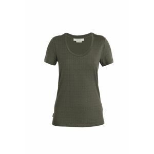 ICEBREAKER Wmns Merino 150 Tech Lite II SS Scp T Herenga, Loden/Black/Aop velikost: XS