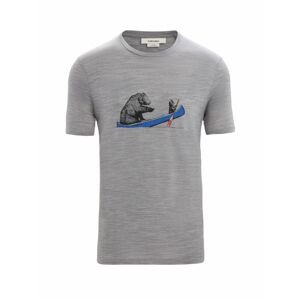 ICEBREAKER Mens Tech Lite II SS Tee Canoe Companions, Metro Heather velikost: L