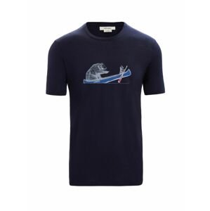 ICEBREAKER Mens Tech Lite II SS Tee Canoe Companions, Midnight Navy velikost: S