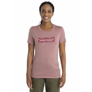 ICEBREAKER Wmns Merino 150 Tech Lite II SS T IcebLogoCamo, Crystal velikost: M