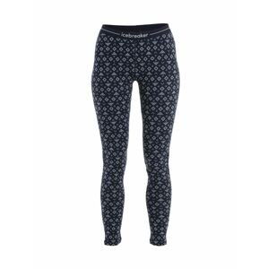 ICEBREAKER Wmns Merino 260 Vertex Leggings First Snow, Midnight Navy/Snow/J velikost: M