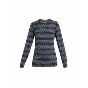 ICEBREAKER Wmns Merino 260 Vertex LS Crewe First Snow, Midnight Navy/Snow/J velikost: XS