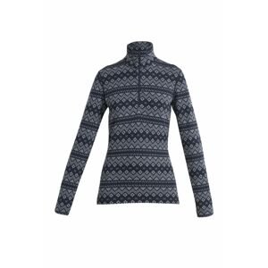 ICEBREAKER Wmns Merino 260 Vertex LS Half Zip First Snow, Midnight Navy/Snow/J velikost: M