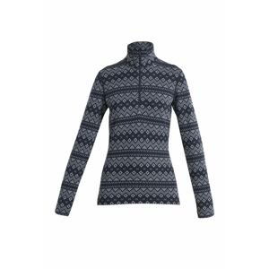 ICEBREAKER Wmns Merino 260 Vertex LS Half Zip First Snow, Midnight Navy/Snow/J velikost: S