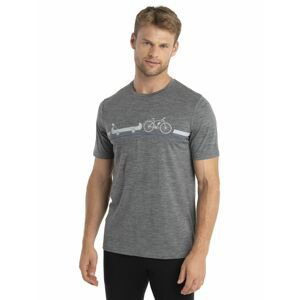 ICEBREAKER Mens Merino 150 Tech Lite II SS Tee TBC, Gritstone Heather velikost: L