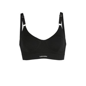 dámská merino podprsenka ICEBREAKER Wmns Queens Clasp Bra, Black velikost: L