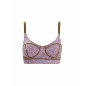 ICEBREAKER Wmns Queens Clasp Bra, Algae/Purple Gaze/Aop velikost: M