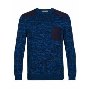 pánský svetr ICEBREAKER Mens Barein Crewe Sweater, Midnight Navy/Lazurite velikost: M