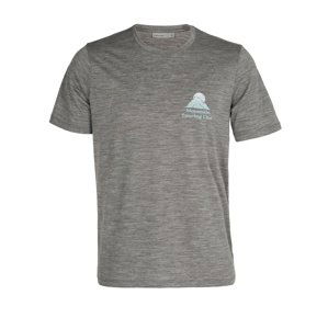 pánské merino triko krátký rukáv ICEBREAKER Mens Tech Lite II SS Tee Touring Club, Gritstone Heather velikost: M