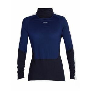 dámské merino triko dlouhý rukáv  ICEBREAKER Wmns 200 Sonebula LS High Neck, Mid Nvy/Royal Nvy/Snow/Cb velikost: M