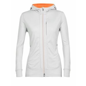 dámská mikina s kapucí, zip ICEBREAKER Wmns Quantum III LS Zip Hoodie, Ether/Flash velikost: L