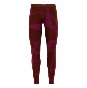 dámské spodky ICEBREAKER Wmns 250 Vertex Leggings Fractured Landscapes, Espresso/Cherry/J velikost: S